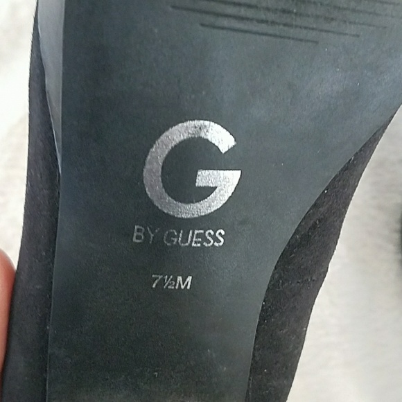 GUESS, VELVET PLATFORM HEELS - Picture 6 of 6